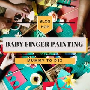 mummy to dex baby finger painting